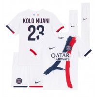 Paris Saint-Germain Randal Kolo Muani #23 Vonkajší Detský futbalový dres 2024-25 Krátky Rukáv (+ trenírky)